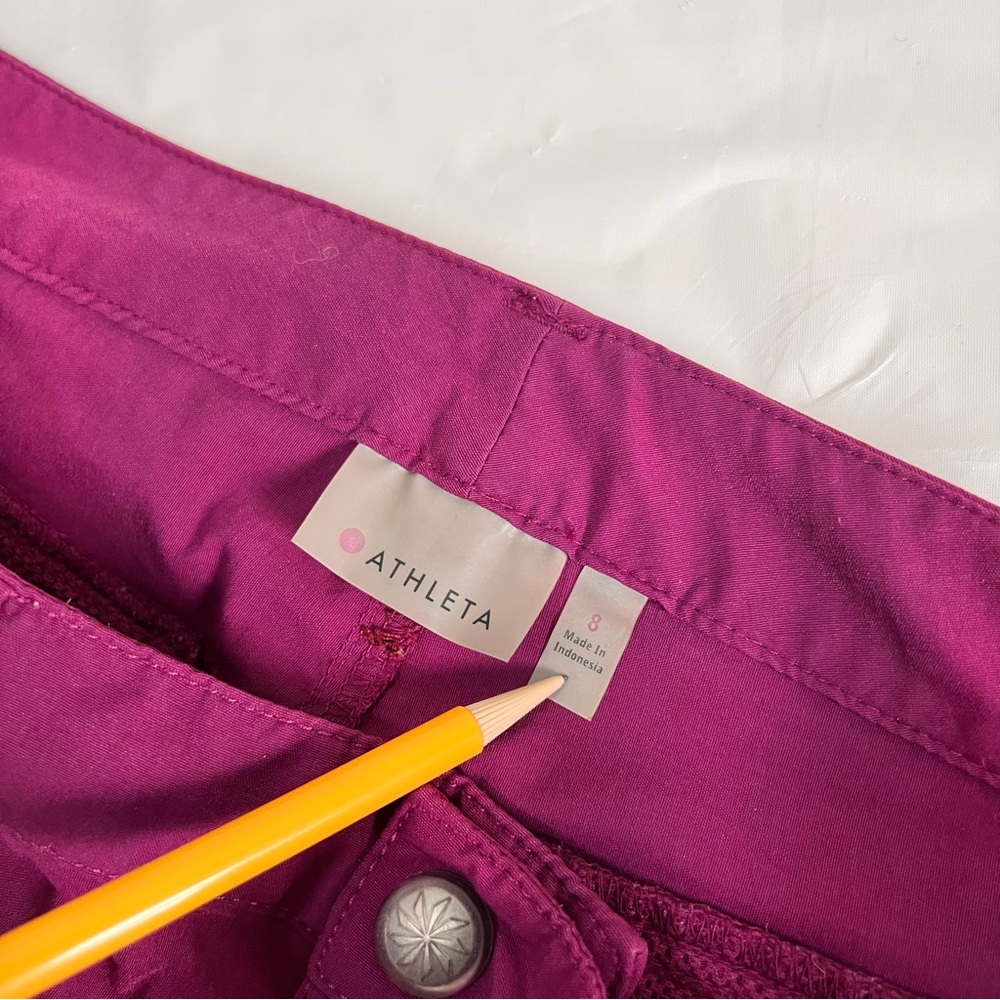 Athleta Purple Magenta Bermuda Shorts Slim Fit for‎ Women’s Size 8 - Picture 3 of 5